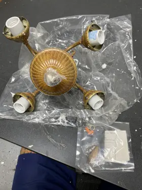 K9335-AS MINKAAIRE Fan Light Ancient Stone Kit