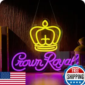 B0CQZ3F3SH MKOGAD Crown Neon Sign Wall Beer Whiskey Led Cave