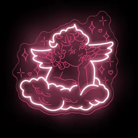 B0G2QN8JVJ MLLUSXG Cherub Neon Sign Valentine Cupid Arrow Led