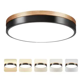 B0FSCPQYY7 MLZZLYLK Wood Led Flush Mount Ceiling Light