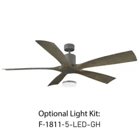 F-1811-5-LED-GH CEILING Aviator Fan Light Twist Lock Graphite #3