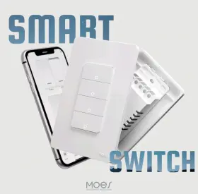 Ws-b-us MOES Smart Wifi Wall Light Switch Netural Wire Google