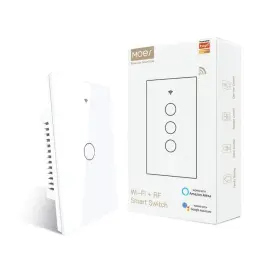 WS-DL-EU4-L-WH-MS MOES Touch Wall Single Wire Smart Switch