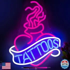 B0CH9XKSBD MOODLION Tattoo Neon Sign Wall Studio Led Lights