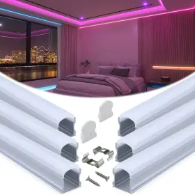 MZZ976 MUZATA Spotless Led Channel Thicker Milky Cover