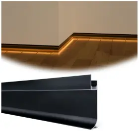 U129 MUZATA Led Baseboard Lighting Channel Milky Cover