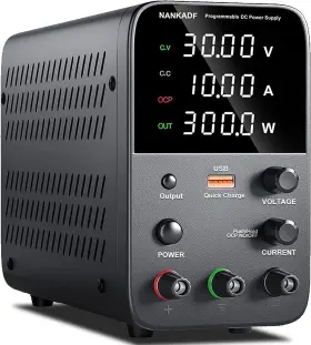 30V-10A-BLACK NANKADF Power Supply Bench Encoder Adjustment