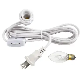 140-635-22 NATIONAL ARTCRAFT Lamp Cord Set Candelabra Socket