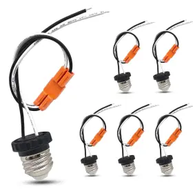 303277202826 NEW ORANGE HEART Socket Adapter Base Screw Light