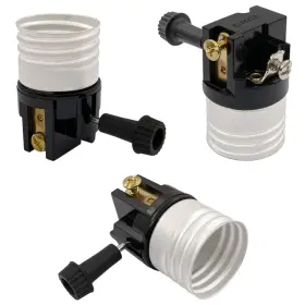 3WAYSOCKET-1028-3P NEW ORANGE HEART Lamp Socket Repair Base