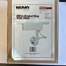 TH238 NUVO LIGHTING Single Light Gimbal Ring Track Head Box