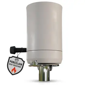 OL-39285 OHLECTRIC Porcelain Turn Knob Mogul Socket Hickey