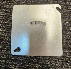 835243000438 ORBIT Square Cover Flat Blank Steel Electric Box