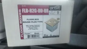 FLB-R2G-DD-BR ORBIT Floor Box Round Plug Sqr Plt