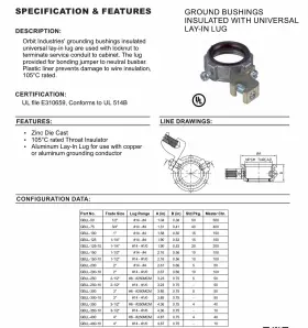 GBLL-75 ORBIT Bushing Lay Lug #2