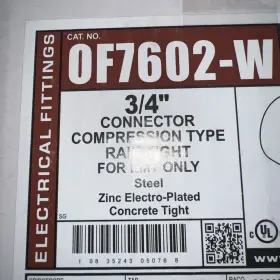 OF7602-W ORBIT Steel Emt Compression Connector Rain