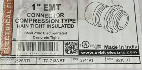 OF7603-SW ORBIT Steel Emt Compression Connector Insulated #3