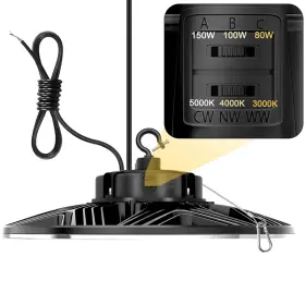 Orrgena B0bn1y2ryc Ufo Led High Bay Light 150w/100w/80w Adjustable 3000k/4000k/5000k