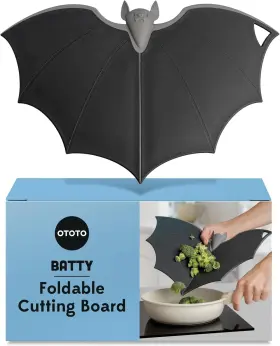 OT1097 OTOTO Bat Cutting Board Slip Dishwasher Safe Gothic