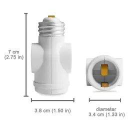658848225835 OVIITECH Outlet Light Socket Plug Adapter Screw #2
