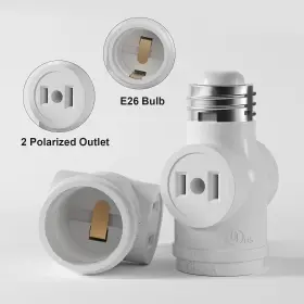 658848225835 OVIITECH Outlet Light Socket Plug Adapter Screw #3