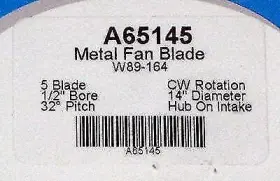 840899109145 PACKARD Fan Blade Hub Cw Prop #3