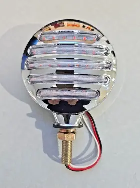 206921 PARTSAM Round Led Lights Lens Amber