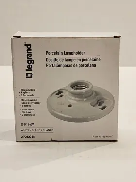 Legrand PASS SEYMOUR Incandescent Porcelain Lampholder