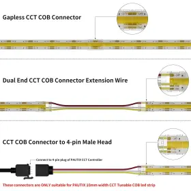 717994133194 PAUTIX Connectors Cct Cob Led Strip Light Pin #2