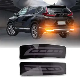 PG22CRVRM001B PGTOPONE Smoked Led Rear Bumper Reflectors Fog