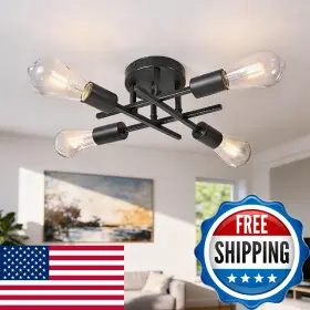 B0FRYDJZSW PHAOSIO Semi Flush Mount Ceiling Light Fixture