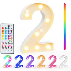 B0FGJFVZT6 POOQLA Colorful Led Light Up Remote Control Sign