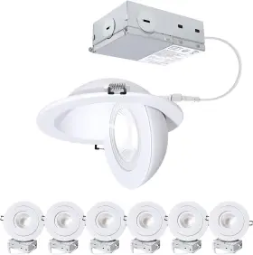 6SGWH-12 POPANU Led Gimbal Recessed Recess Lights Eyeball Ic