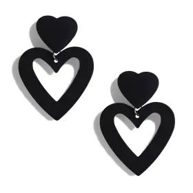 787996727806 POPTOPPING Double Heart Earrings Dangling Women