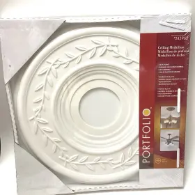 243962 PORTFOLIO Ceiling Medallion Floret Light Fixture