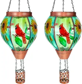 B0FDQBYK6Q PROFINELLA Solar Air Balloon Lantern Flame Glass