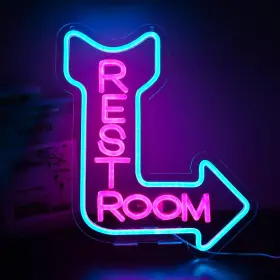 B0DY1C1WWX QBANZIOU Rest Neon Sign Wall Led Light Public Bar