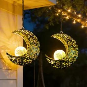 B0FQ5H24Q5 QCF Solar Garden Moon Lights Pack Lanterns Art