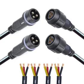PC-1279 QOFOWIN Waterproof Wire Male Female Plug Led