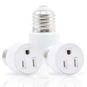 771077255746 QVQCWD Prong Outlet Light Socket Adapter Screw