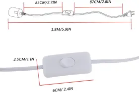 313034585581 REXTIN Led Light Socket Extension Cord Switch #3