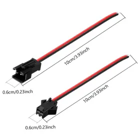 610059150825 RGBZONE Jst Plug Male Female El Wire Cable #3