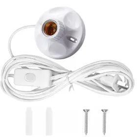 10FT RKOZCSTA Light Bulb Socket Cord Switch Plug Lamp