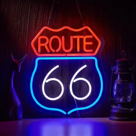 B0B4H4XVYW ROOUNEON Dimmable Historic Route Led Neon Sign