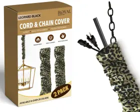 CC-30-LPBLK-2 ROYAL DESIGNS Fabric Cord Chain Covers Pack