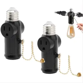 EPC-LAS-70PBK RTNLIT Prong Light Socket Plug Adapter Outlet