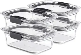 2118319 RUBBERMAID Brilliance Glass Food Storage Containers 2118319 RUBBERMAID Brilliance Glass Food Storage Containers