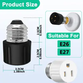 R3501 RUNPARTS Prong Light Socket Plug Adapter Outlet Polariz #3
