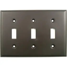 789ORB RUSTICWARE Gang Triple Toggle Switch Plate Wall Cover