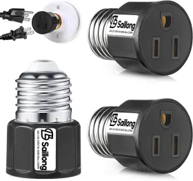 445032741775 SAILLONG Pack Light Socket Plug Adapter Flame